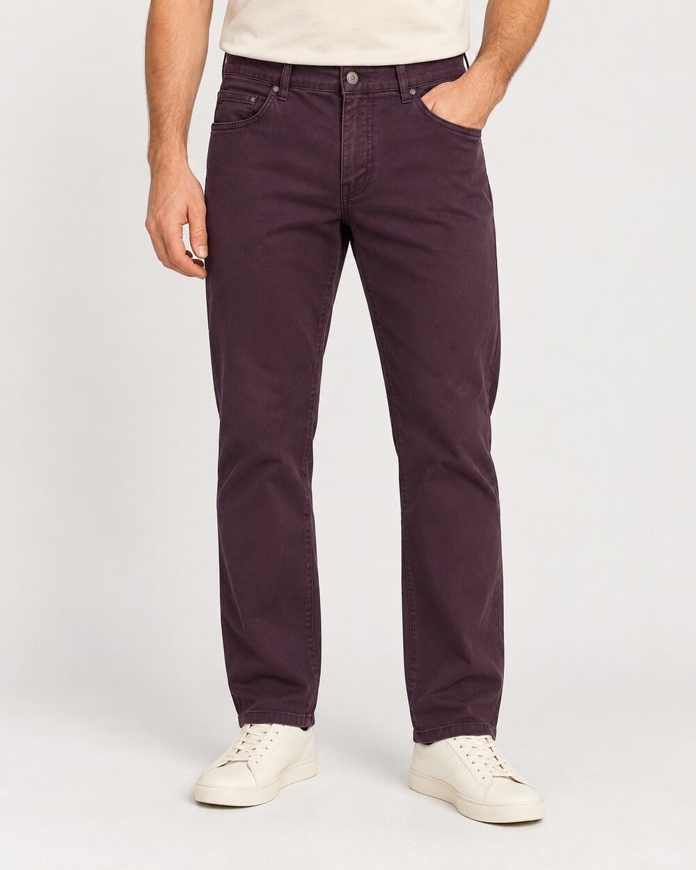 Ermenegildo Zegna 38 Purple Plum Cotton Stretch Jeans Straight Leg Italy $$575